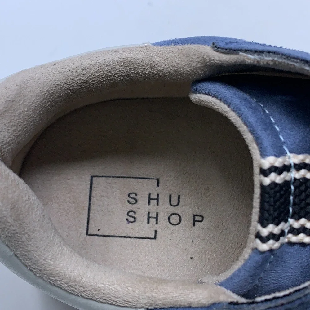 ShuShop Womens US Shoe Size 6 Blue Faux Suede Steffie Lace Up Sneakers New
